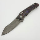 Hawk Designs Talon w/ Purple Haze Carbon Overlay w/ Tumbled Handles & Tumbled M390