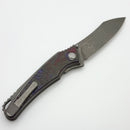 Hawk Designs Talon w/ Purple Haze Carbon Overlay w/ Tumbled Handles & Tumbled M390