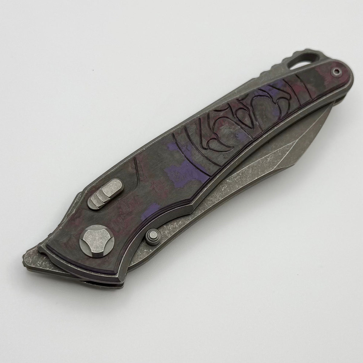 Hawk Designs Talon w/ Purple Haze Carbon Overlay w/ Tumbled Handles &