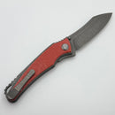 Hawk Designs Talon w/ Pulse Red Glass Overlay w/ Tumbled Handles & Tumbled M390
