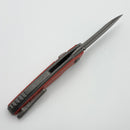 Hawk Designs Talon w/ Pulse Red Glass Overlay w/ Tumbled Handles & Tumbled M390