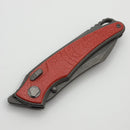 Hawk Designs Talon w/ Pulse Red Glass Overlay w/ Tumbled Handles & Tumbled M390