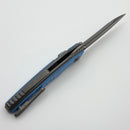Hawk Designs Talon w/ Ocean Blue Glass Overlay w/ Tumbled Handles & Tumbled M390