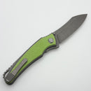 Hawk Designs Talon w/ Spring Green Glass Overlay w/ Tumbled Handles & Tumbled M390