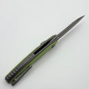 Hawk Designs Talon w/ Spring Green Glass Overlay w/ Tumbled Handles & Tumbled M390
