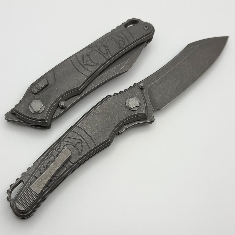 Hawk Designs Talon w/ Titanium Overlay w/ Tumbled Handles & Tumbled M3