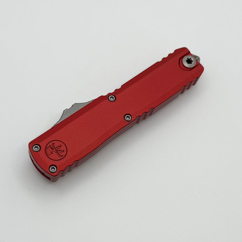 Microtech UTX-70 Gen IV w/ Red Handle & Stonewash T/E M390MK 11494-10R