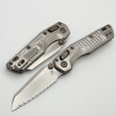 Microtech Marfione Select MSI RAM LOK Mini Frag Titanium Handles w/ Double Vapor Accents & Flamed Accents & Stonewash Full Serrated M390MK 210M-12FRMS5