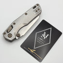 Microtech Marfione Select MSI RAM LOK Mini Fluted Titanium Handles w/ Double Vapor Accents & Flamed Accents & Stonewash Full Serrated M390MK 210M-12FLMS5