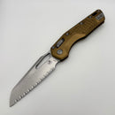 Factory Blem Microtech Knives MSI RAM LOK Tan Aluminum Frag Handles & Full Serrated M390MK 210-12FRTA