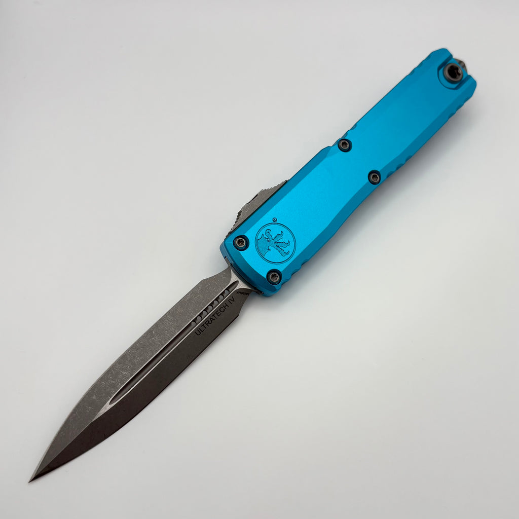 TECH テック MY02 新品 ブルーアルマイト Microtech Stitch Ram-Lok Manual Folder Turquoise Fluted Aluminum