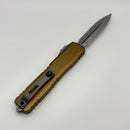 Grenade Blem Microtech Ultratech Gen IV D/E Stonewash Partial Serrated w/ Tan Handle 11224-11TA