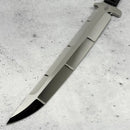 Marfione Custom Knives Combat Wakizashi w/ Rose Whip Tanto Mirror Blade & Ray Skin Wrapped Handle