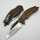 Marfione Custom Matrix R "The Last Crusade" Blood Wash Crusader Cross Ti Handles w/ Mirror Carbon Fiber Inlaid M390