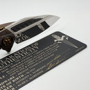 Marfione Custom Matrix R "The Last Crusade" Blood Wash Crusader Cross Ti Handles w/ Mirror Carbon Fiber Inlaid M390
