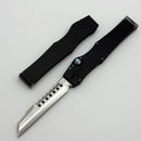 Marfione Custom Halo III Mini Warhound Mirror Polish Tanto w/ Black Aluminum Handle & Abalone Inlays