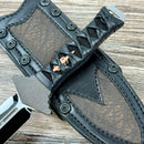 Marfione Custom Knives Vipera Short w/ D/E Mirror Blade & Ray Skin Wrapped Handle