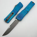 Microtech Knives Combat Troodon Gen III Apocalyptic Single Edge w/ Marbled Blue Handle 1143-10MBL