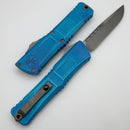 Microtech Knives Combat Troodon Gen III Apocalyptic Single Edge w/ Marbled Blue Handle 1143-10MBL