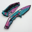 Heretic Knives Medusa M/A Miami Vice Cel Shade w/ Tanto MagnaCut H009-CS-MV
