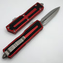 Microtech Scarab 2 Gen 3 D/E Stonewash Standard w/ Red Handle 1280-10RD