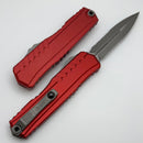 Microtech Cypher II D/E Apocalyptic Partial Serrated w/ Red Handle 1242-11APRD