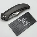 Poikilo Blade Armadillo M DLC Titanium Handles w/ Mirror Stonewash DLC M398