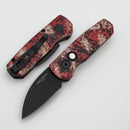 Pro-Tech Runt 5 Crimson Tiger Camo Aluminum Handle w/ Black Lip Pearl Button & DLC MagnaCut R5303-CTC
