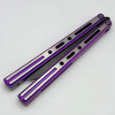 Poikilo Blade PM 3 Hydra Balisong Dark Stonewash w/ Titanium Handles & M390