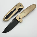 Pro-Tech Les George Rockeye AlBronze Textured Handle w/ Mother of Pearl Burtton & DLC MagnaCut LG3136