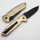 Pro-Tech Les George Rockeye AlBronze Textured Handle w/ Mother of Pearl Burtton & DLC MagnaCut LG3136