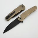 Pro-Tech Malibu AlBronze Textured Handle w/ Black Lip Pearl Button & DLC MagnaCut Wharncliffe Blade 5316