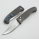 Pro-Tech Brend Classic Custom Auto 17-4 Steel Handle w/ Black Lip Pearl Button & Mike Irie Ground Satin 154CM