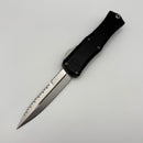 Pre-Owned Microtech Knives Mini Hera Full Serrated Stonewash Bayonet M390MK w/ Black Handle 1701M-12