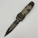Pre-Owned Microtech Luminary D/E Desert Camo Comic Strip Signature Series 1270-1DRCCOMICS