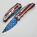 Pro-Tech TR-5 Patriot USA Flag Handle w/ Gold Lip Pearl Button & S35VN