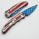 Pro-Tech TR-5 Patriot USA Flag Handle w/ Gold Lip Pearl Button & S35VN