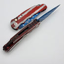 Pro-Tech TR-5 Patriot USA Flag Handle w/ Gold Lip Pearl Button & S35VN