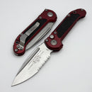 Microtech Knives LUDT Gen III Stonewash Partial Serrated Drop Point w/ Merlot Handle 1135-11MR