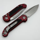 Microtech Knives LUDT Gen III Stonewash Partial Serrated Drop Point w/ Merlot Handle 1135-11MR