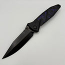 Pre-Owned Microtech Socom Elite M/A DLC Spike Grind w/ Purple Haze Cross Cut Fat Carbon Inlays Signature Series NCB Exclusive 160-1DLCTCFPUISS