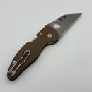 Pre-Owned Spyderco MicroJimbo Brown G-10 & CPM-15V Sprint Run C264GPBN15V