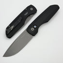 Pro-Tech Vero Designs Synapse Auto w/ Black Aluminum Handle & Abalone Button w/ Blasted MagnaMax