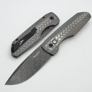 Pro-Tech Vero Designs Synapse 2 Auto Custom w/ Steel Herringbone Handle & Nichols Raindrop Damascus