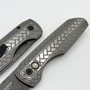 Pro-Tech Vero Designs Synapse 2 Auto Custom w/ Steel Herringbone Handle & Nichols Raindrop Damascus