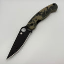 Pre-Owned Spyderco Knives Military Camo G-10 & Black CPM-S30V C36GPCMOBK