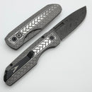 Pro-Tech Vero Designs Synapse 2 Auto Custom w/ Steel Herringbone Handle & Nichols Raindrop Damascus