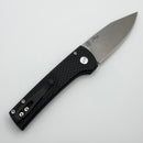 Pro-Tech Ramon Chavez Scapegoat Compact Auto Black Carbide Textured Stainless Handle w/ Abalone Push Button & Stonewash MagnaMax