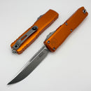 Microtech Ultratech Gen IV D/E Stonewash Standard w/ Orange Handle 11224-10OR