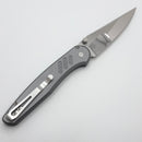 Pro-Tech Avalon Peace Neighbor Knurled Gray Aluminum Handle w/ White Pearl Button & Mike Irie Compound Polished 154CM